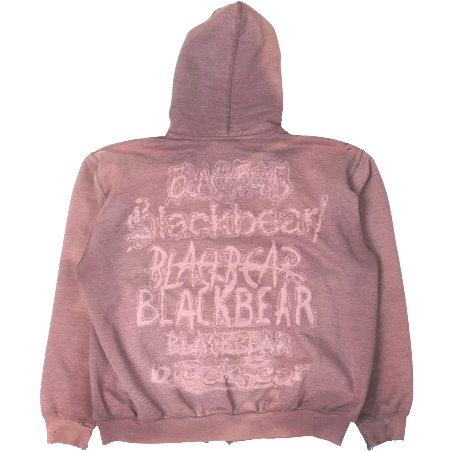Blackbear Metal x 6 Distressed Zip-Up Hoodie